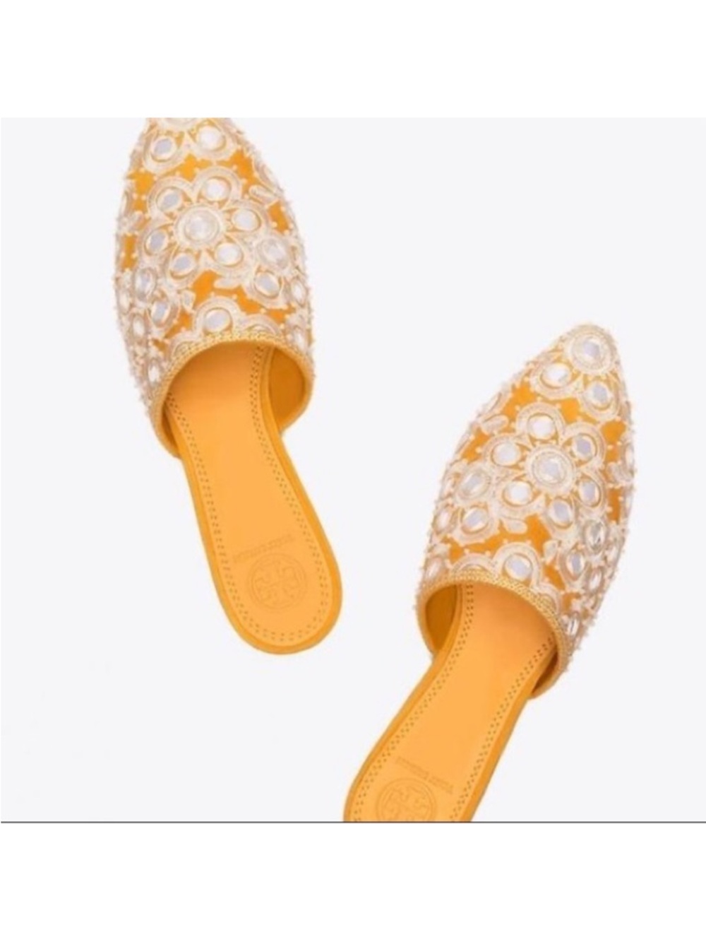 Tory Burch Elora Mirrored Slides - Picture 2 of 8